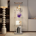 Vitrine marron avec 1 porte et 4 etageres