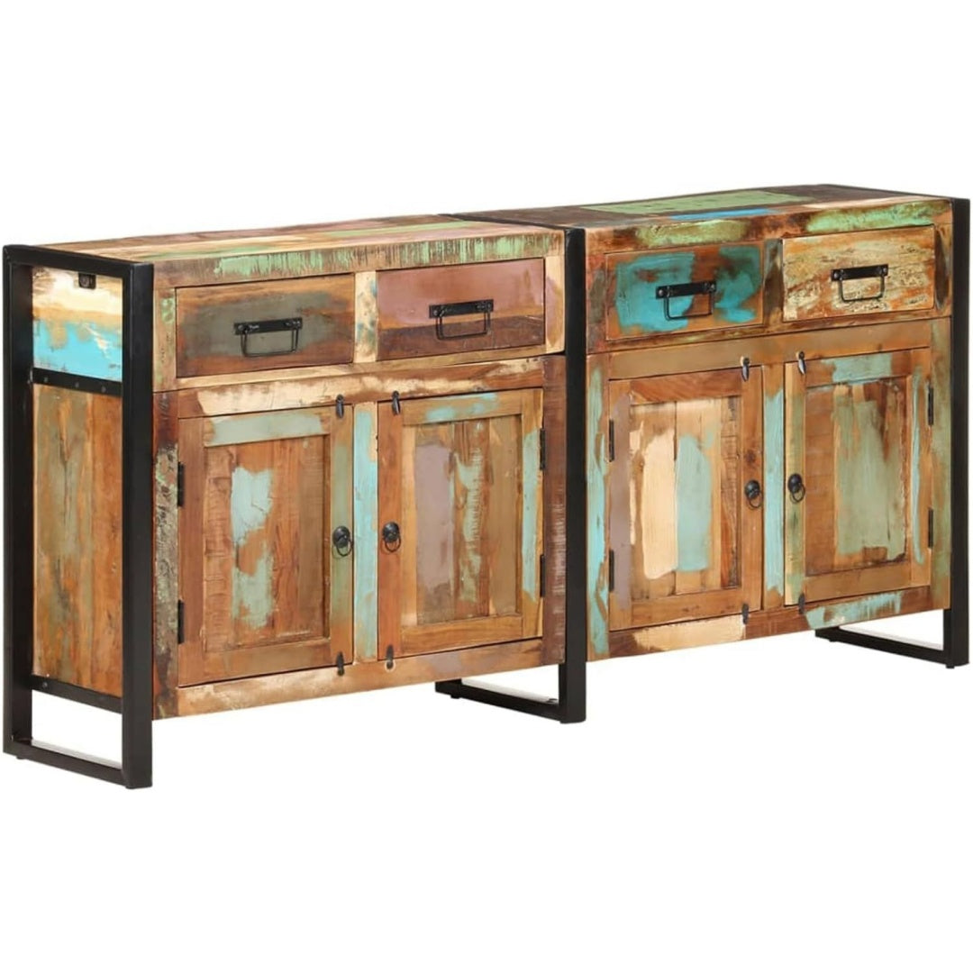 Buffet industriel en pin et chene