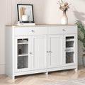 Buffet gris clair en verre pour piece a vivre