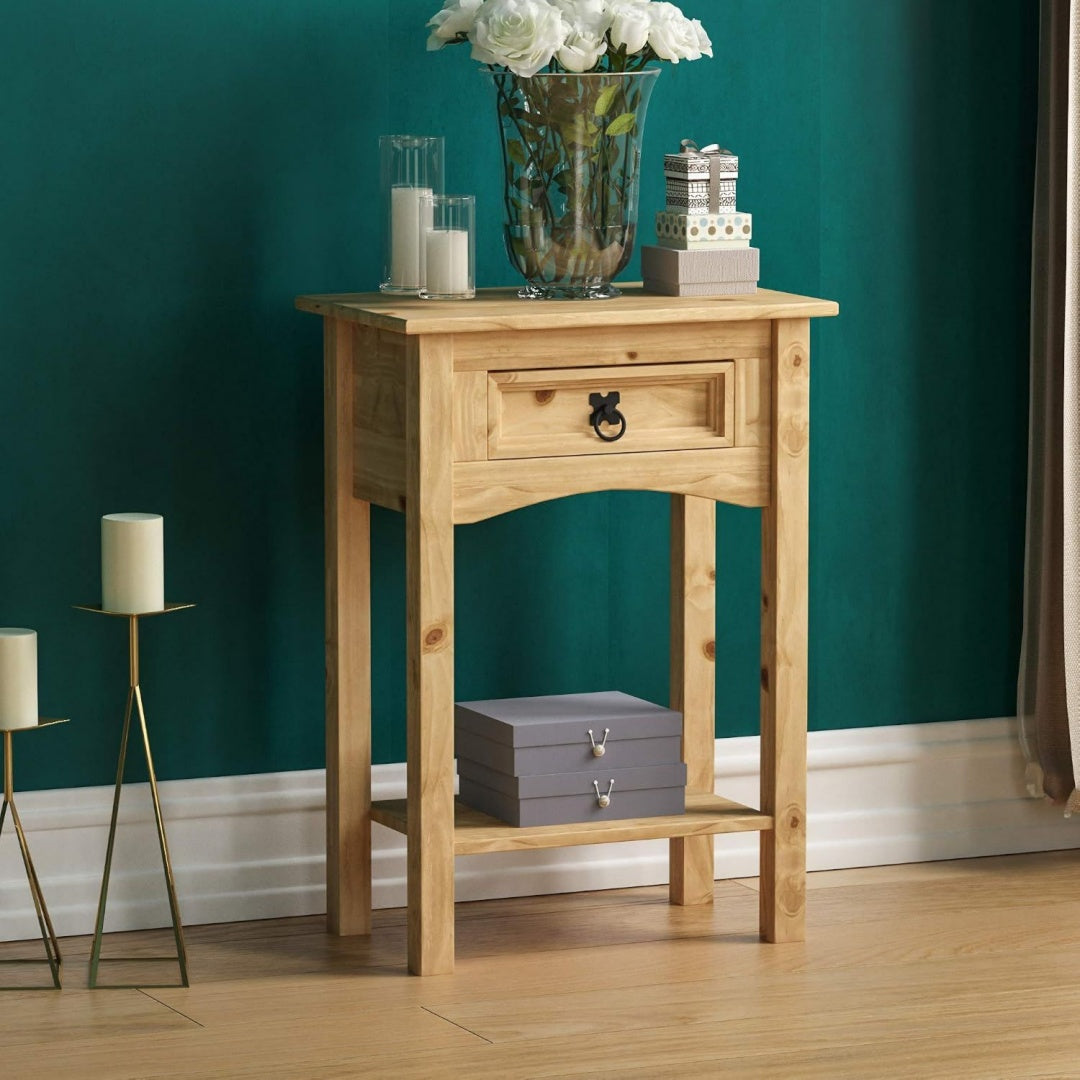 Bleue table console 53 x 35 x 73 cm allure contemporaine