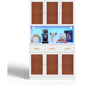 Buffet haut marron 43 x 105 x 182 cm passage de cables