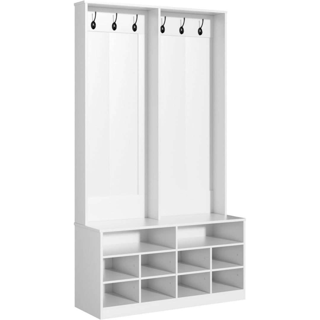 Armoire en bois d'ingenierie gris clair 35 x 100 x 180 cm