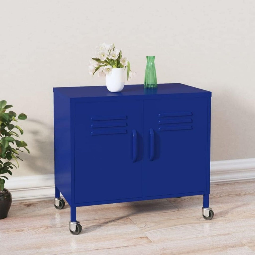 Armoire de rangement contemporaine bleu