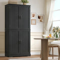 Buffet gris fonce avec 4 portes 180 x 80 x 40 cm
