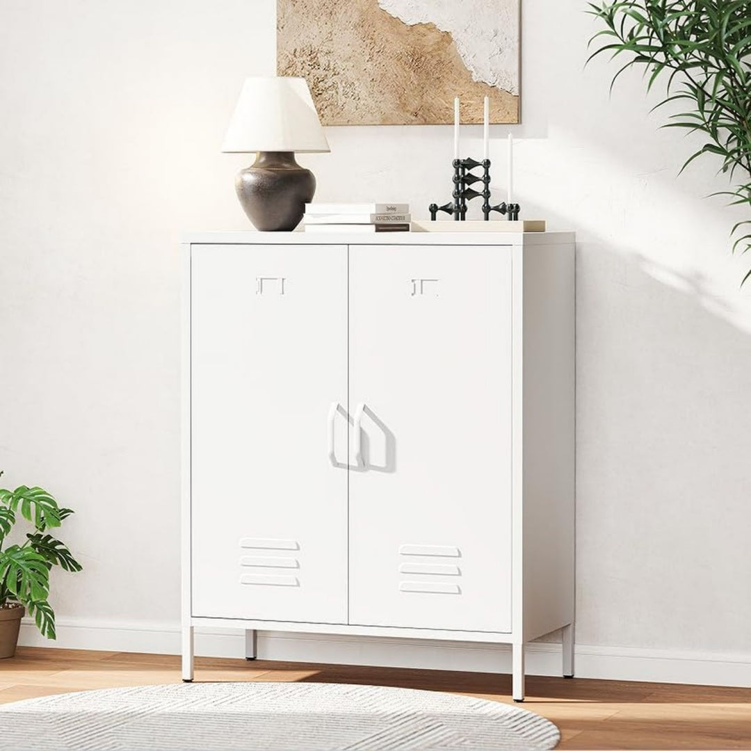Armoire de rangement gris clair industrielle