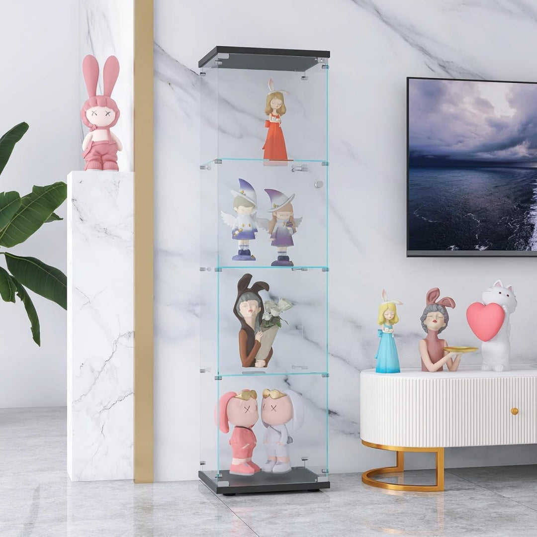 Vitrine gris clair, assemblage facile