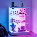 Vitrine en verre trempe, couleur violet