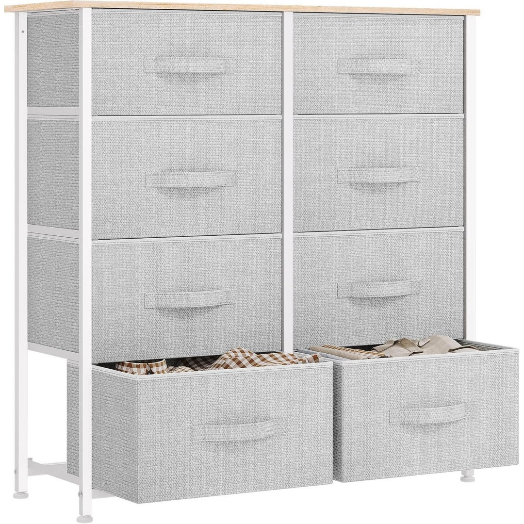 Petite commode en MDF et tissu