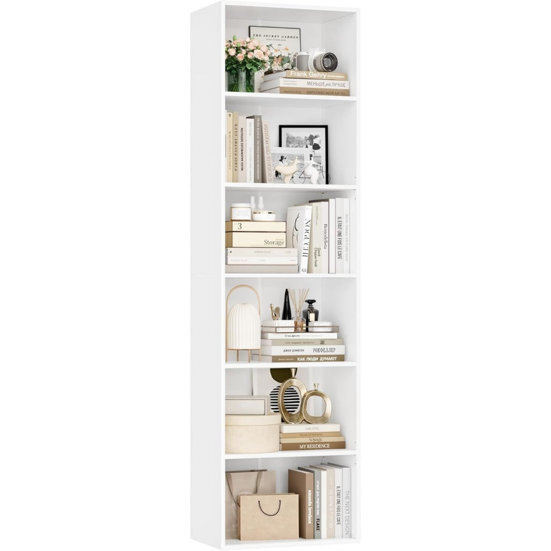 Bibliotheque gris clair 48 x 30 x 191 cm design moderne