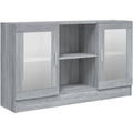 Armoire a portes vitrees gris contemporaine
